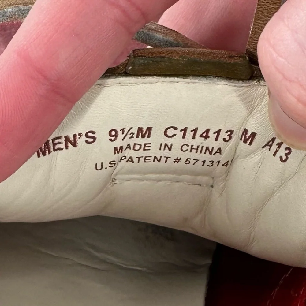Cole haan yacht club collection boat shoes 9.5 red brown leather vintage 90s